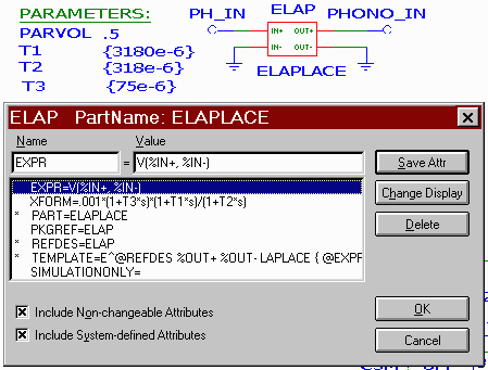 ELAPLACE example (Laplace transfer part) for inverse RIAA